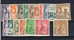 Malta #246 - #262 Very Fine Never Hinged Set