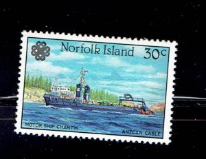 NORFOLK ISLAND SCOTT#319 1983 30c CABLE-LAYING SHIP CHANTIK - MNH