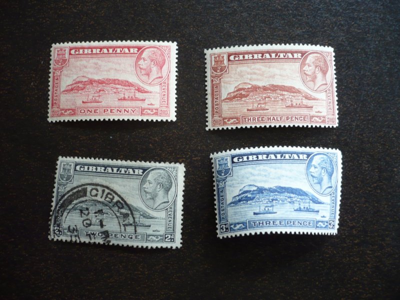 Stamps - Gibraltar - Scott# 96-99 - Mint Hinged & Used Set of 4 Stamps