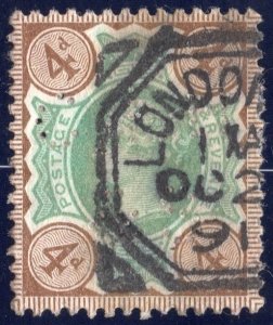 Great Britain 1891 4p Brown & Green SC116