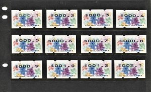 Hong Kong #Machine /Vending  labels 12 MNH 1998 CV$86.00