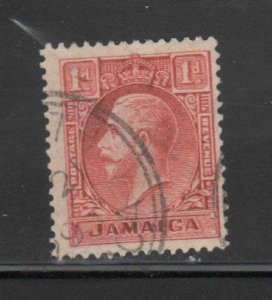 JAMAICA #103  1929  1p  KING GEORGE V    F-VF  USED   c