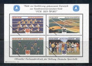 Germany 1981 Farbsonderdruck Colour Reprint, sport MS MUH