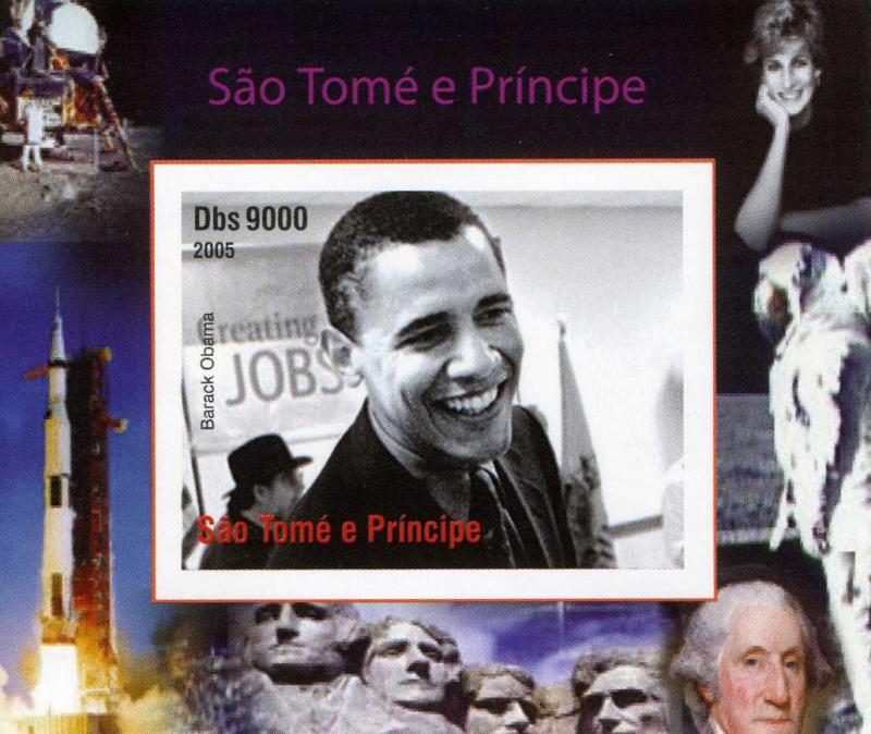 Sao Tome & Principe 2005 US President Barack Obama Deluxe s/s mnh.vf