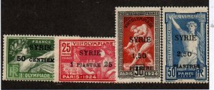 Syria 133 Mint hinged, 134 Mint no gum, 135-136 Mint hinged. Set