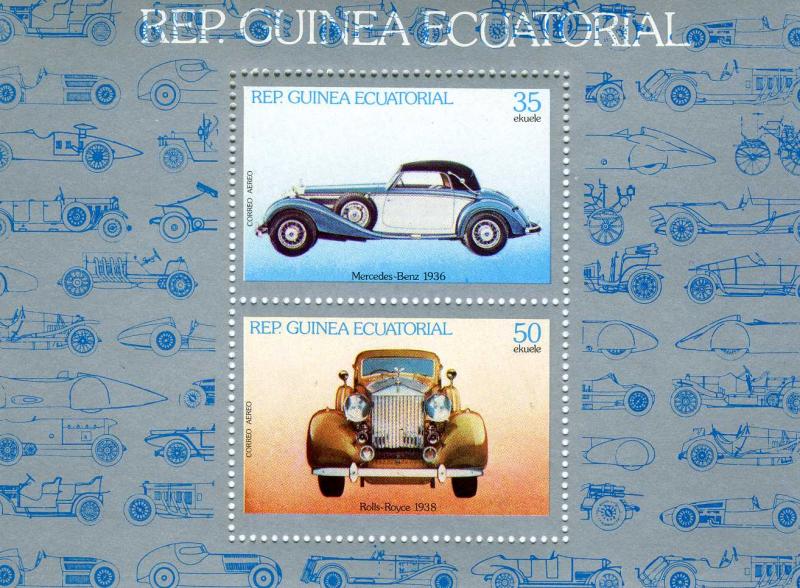 Equatorial Guinea Mercedes-Rolls Royce s/s Perforated mnh.vf
