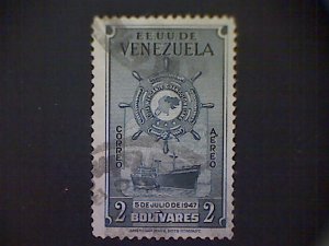 Venezuela, Scott #C268, used (o), airmail 1949, Merchant Marine, 2b, gray