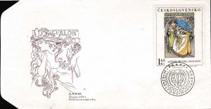 Czechoslovakia 1968 Mi.184 Alfons Mucha ART FDC Princess Hyacinth