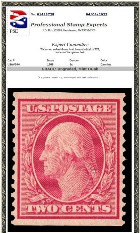 U.S. #353 Used Single with Weiss COA