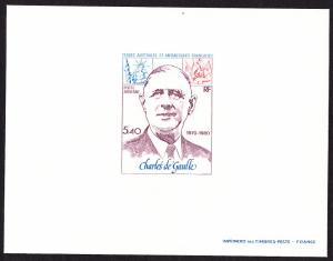 FSAT TAAF 10th Death Anniversary of Charles de Gaulle 1v De-Luxe SG#148