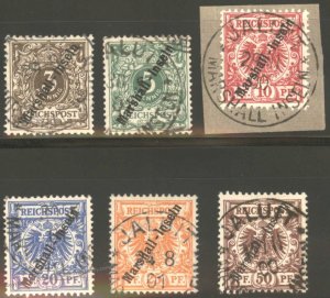 Germany 1899 Set JALUIT Marschall Marshall Islands 2nd Issue Mi7-12 Used 102170