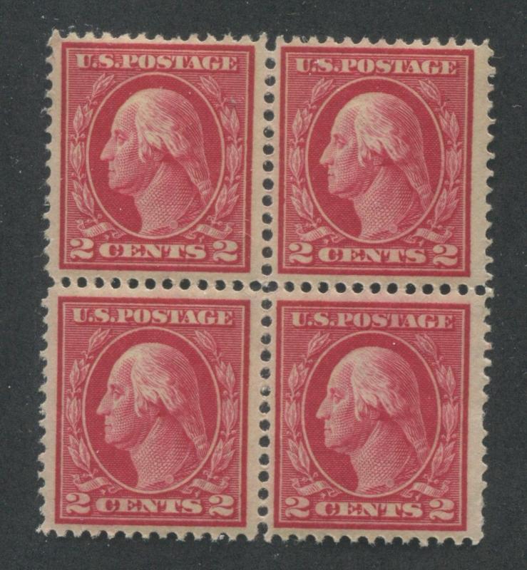1912 US Stamp #406 2c Mint Never Hinged F/VF Original Gum Block of 4