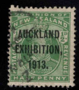 New Zealand Scott 130e KEVII Used Auckland Exhibition overprint stamp CV$40