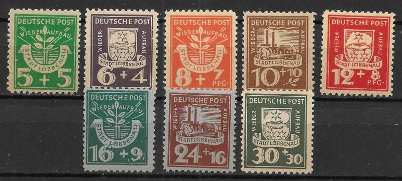 Germany 1945 Locals Lubbenau Michel 1-8 set MNH