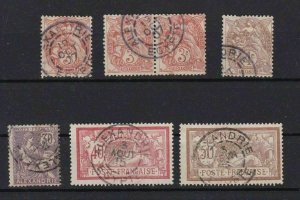 ALEXANDRIA 1902 STAMPS , BLANC MOUCHON AND MERSON TYPES , GOOD CANCELS  REF 6429