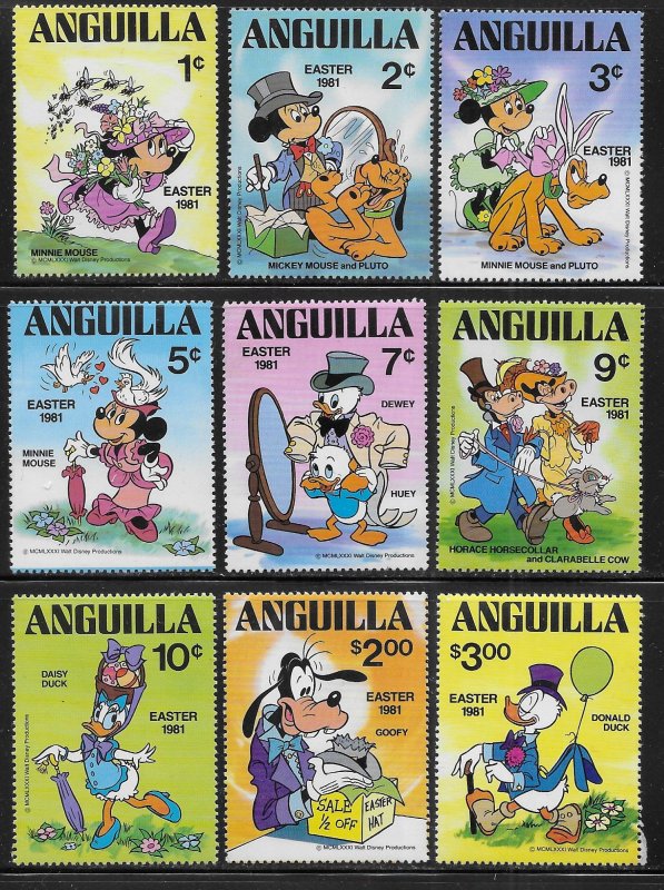 Anguilla 434-442 Disney 1981 Easter MNH c.v. $5.25