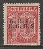 Germany-Upper Silesia O40, 10pf DOUBLE HORIZ OVERPRINT. MINT, NH. VF. (405)