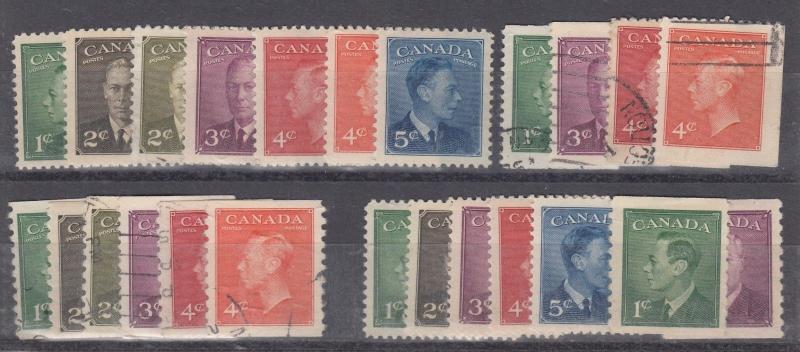 Canada KGVI Collection Incl Coils Mint/VFU J1409