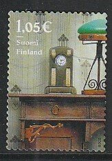 2008 Finland - Sc 1306 - used VF - 1 single - Clock and Lamp on Desk