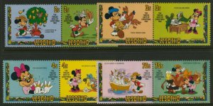 Lesotho 381-8 se-tenant MNH Disney, The Twelve Days of Christmas