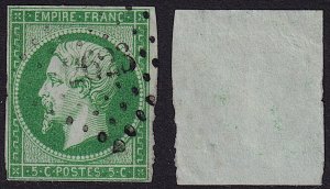 France - 1854 - #13 - used - petits chiffres #2623 (Rambervillers) pmk