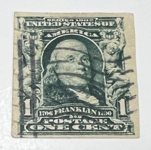 1906 1 cent Benjamin Franklin US Scott #314