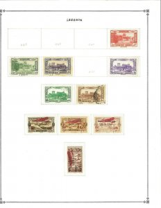 Lebanon 1924-1942 M & U Hinged on scott Blank Pages