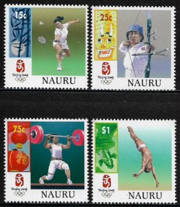 Nauru #578-81 MNH Set - Beijing Summer Olympics