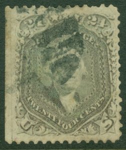 EDW1949SELL : USA 1862 Scott #78 Very Fine, Used. Small margin tear. Cat $350.00