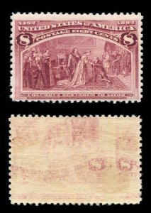 US Stamps #236 Var. Printed on Both Sides Mint NH OG Scarce PF Cert LOT #87978