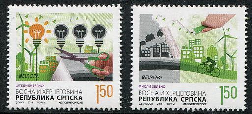 HERRICKSTAMP NEW ISSUES BOSNIA & HERZEGOVINA (SERBIA) Sc.# 541-42 EUROPA 2016