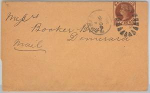 62284 - BARBADOS - POSTAL HISTORY: STATIONERY Newspaper Wrapper to DEMERARA 1896