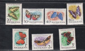 Hungary # 1268-1271,  Butterflies, Mint NH, 1/2 Cat.