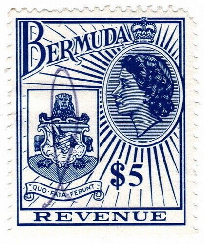 (I.B) Bermuda Revenue : Duty Stamp $5