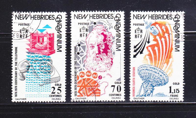 New Hebrides, British 205-207 Set U TCommunications (B)