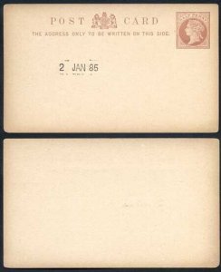 Essay for the 1/2d Postcard Handstamped 2 Jan 1885