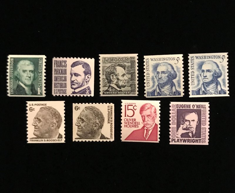 1297 to 1305C MNH Coil Singles complete set of 9