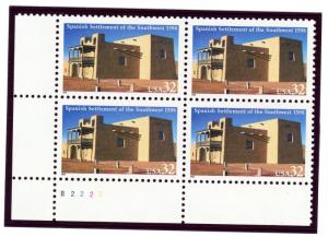 US  3220  Spanish Settlement 32c - Plate Block of 4 - MNH - B2222  LL