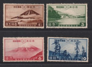 Japan  an early scenic set all used ,cv about $100
