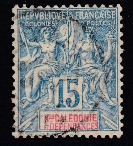 New Caledonia #47 Used- 1/3 of Scott catalog value