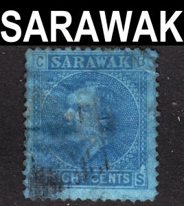 Sarawak Scott 6 RARE LNL WATERMARK used spacefiller.  FREE...