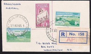 SAMOA 1965 cover to NZ - MULIFANUA cds.....................................A8800