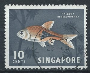 Singapore 1962 - 10c  Fish - SG69 used