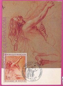 ag3332 - FRANCE - POSTAL HISTORY - Maximum Card - ART Charles Le Brun - 1973-
