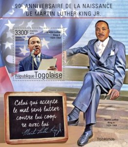 Togo - 2019 Martin Luther King Jr. Anniversary Stamp Souvenir Sheet - TG190253b