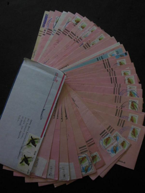 GUYANA : Very interesting collection of all only Commercial mail. A total of 245