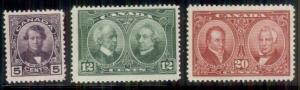 CANADA #146-8, Complete set, og, hinged, VF, Scott $41.50