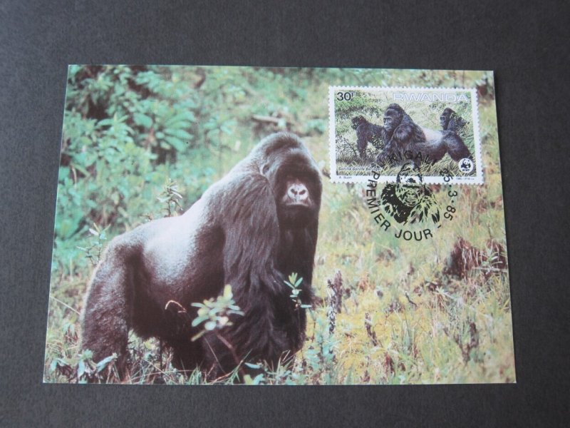 Rwanda 1985 Sc 1208-1211 Post Card