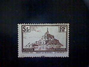 France, Scott #249, used (o), 1930, Mont Saint Michel, Die I, brown, 5frs