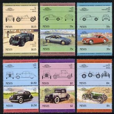 NEVIS - 1986 - Cars, Series 4 - Perf 12v Set - Mint Never Hinged